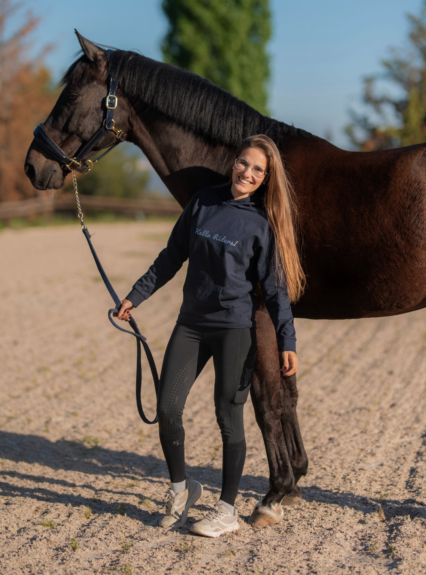 Sudadera “Hello Riders!” Navy – COR EQUESTRIAN